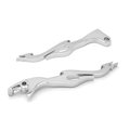 Krator Krator HL012-F Honda Aluminum Brake & Clutch Flame Hand Grips Levers; Chrome HL012-F